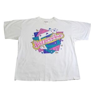 80s/90s White Graphic Tee - Short Sleeve